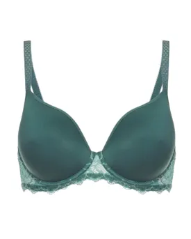12A316 Vert Boreal Caresse 3D Plunge Molded Underwire Bra