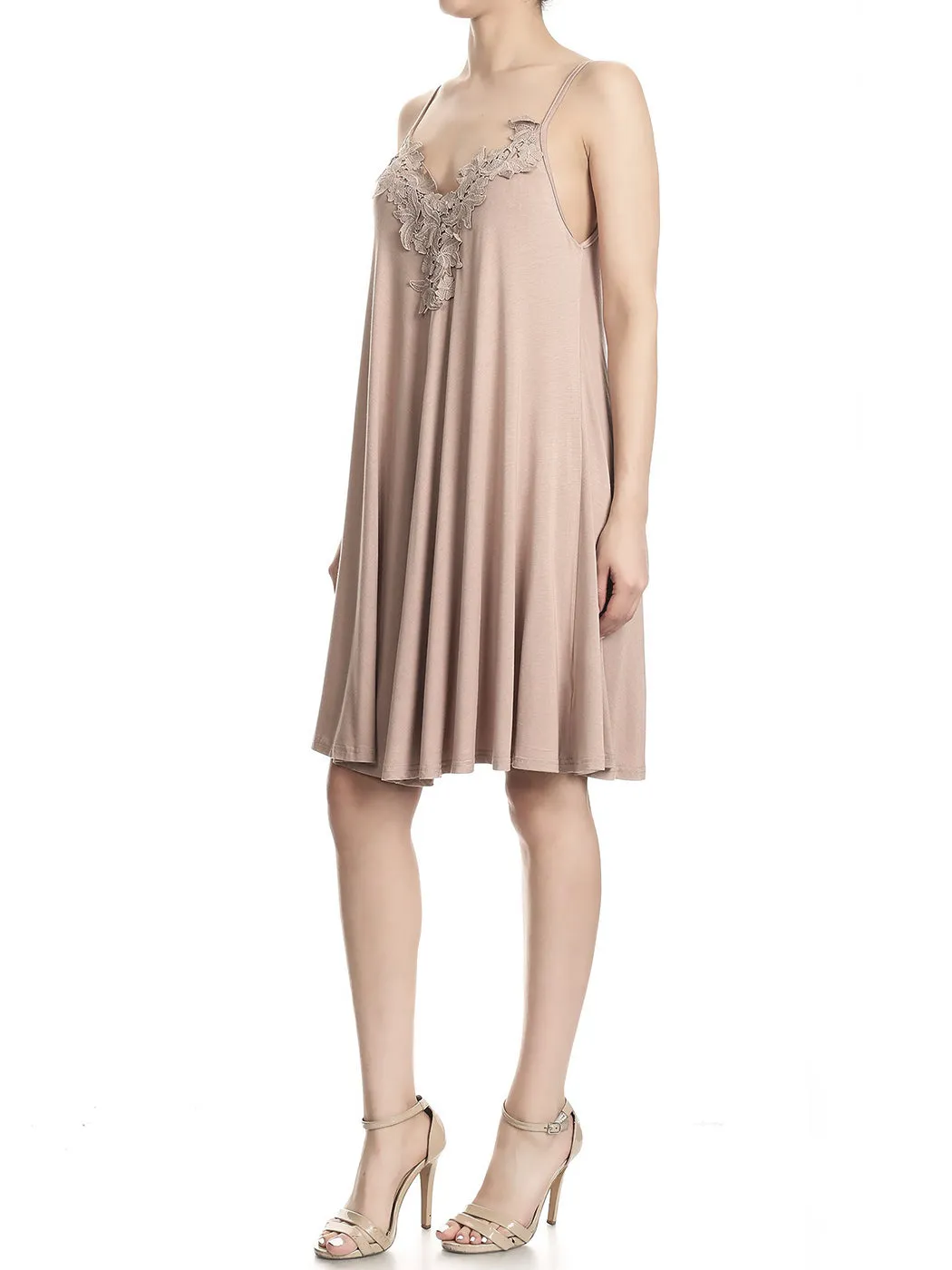 Adjustable Spaghetti Strap Flowy Under Dress