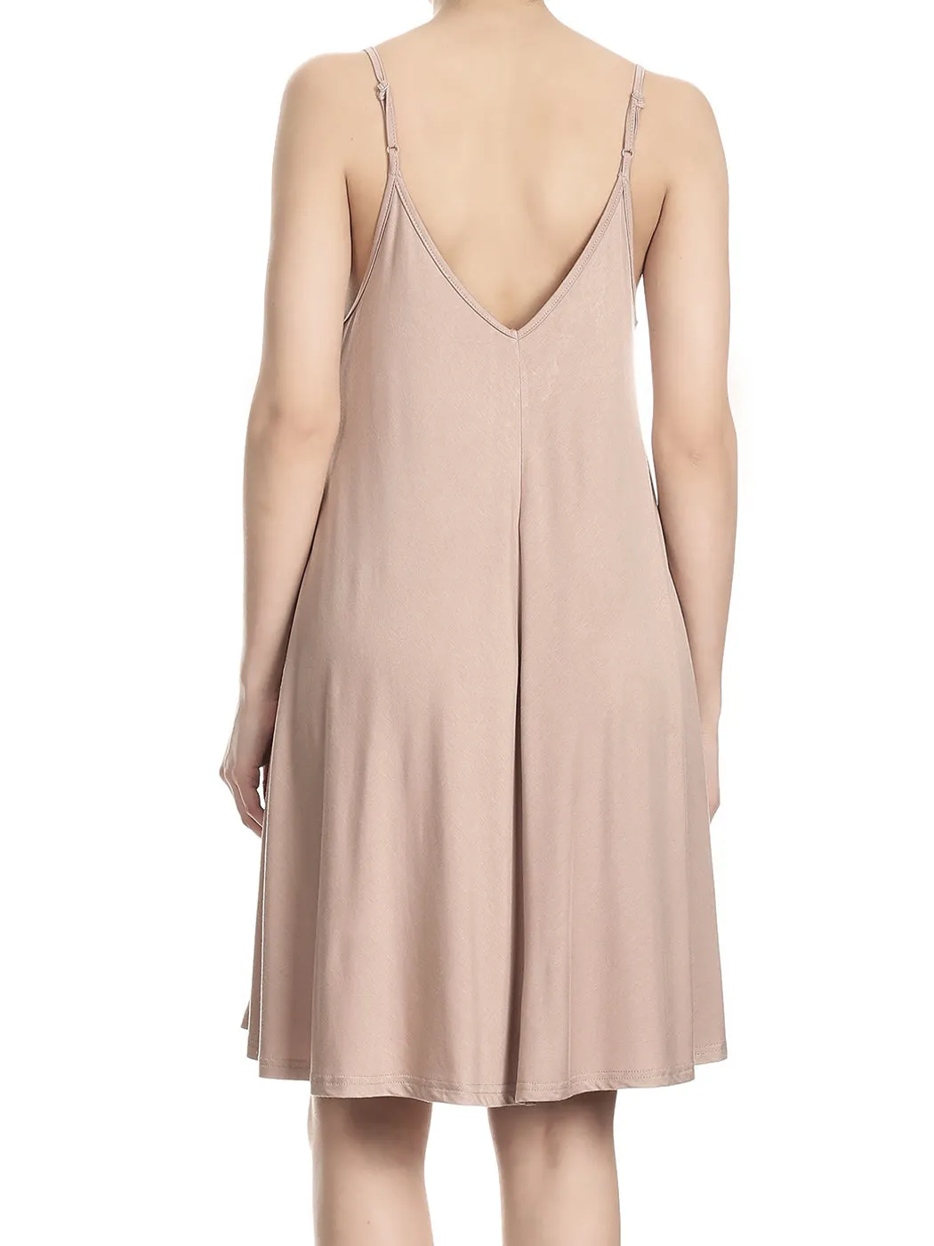 Adjustable Spaghetti Strap Flowy Under Dress