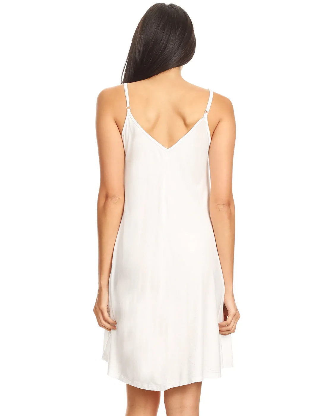 Adjustable Spaghetti Strap Flowy Under Dress