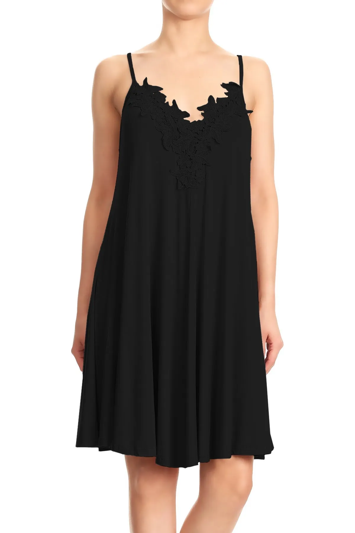 Adjustable Spaghetti Strap Flowy Under Dress