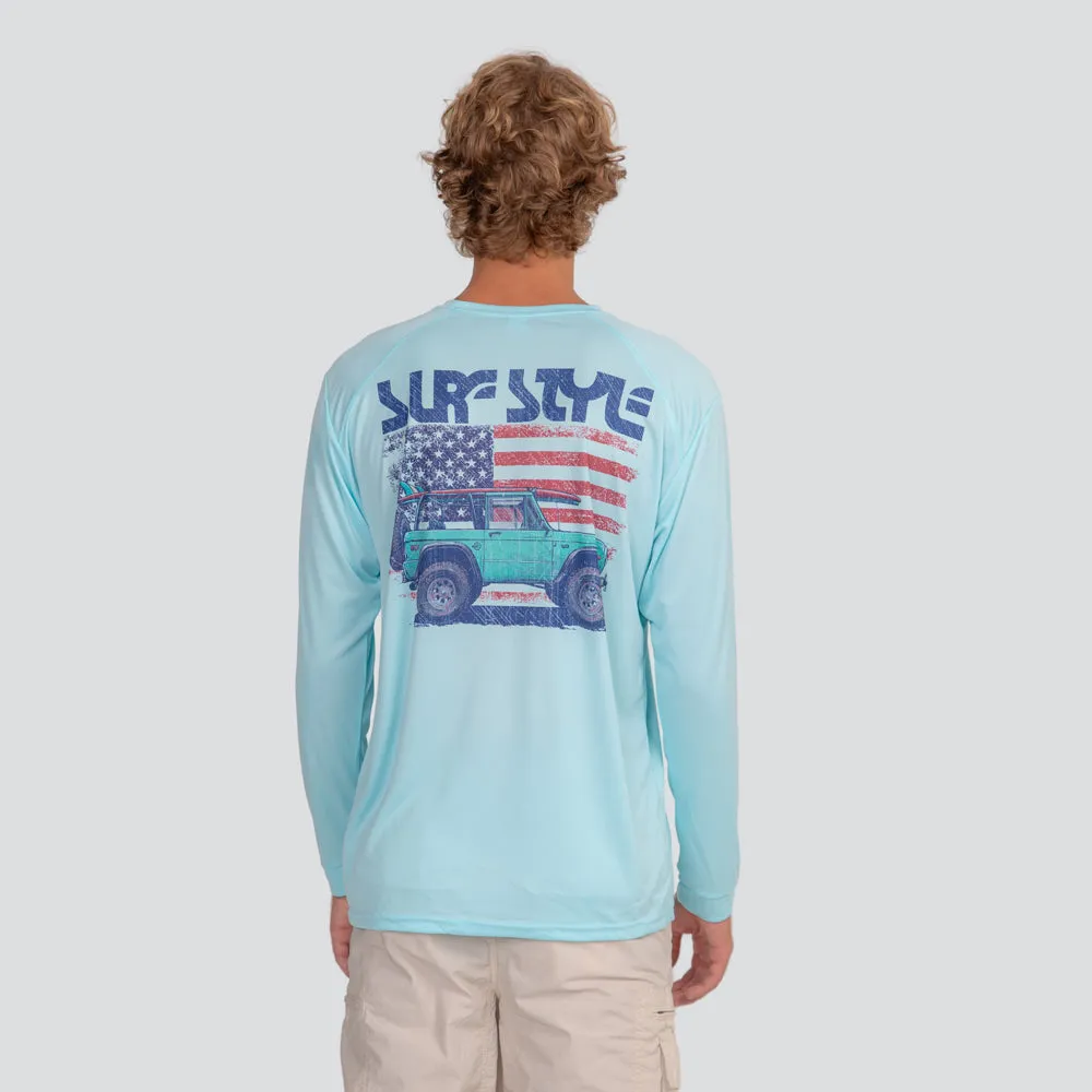 Americana Coastal Bronco PFG Long-Sleeved Tee