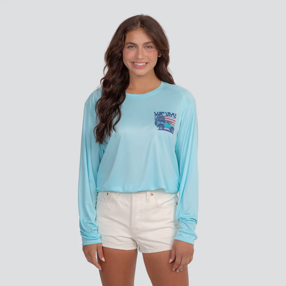 Americana Coastal Bronco PFG Long-Sleeved Tee