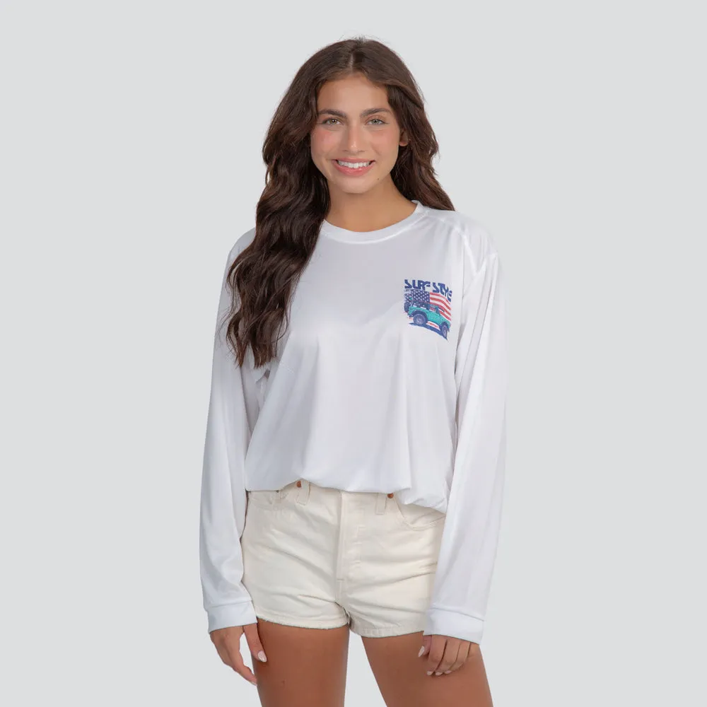 Americana Coastal Bronco PFG Long-Sleeved Tee