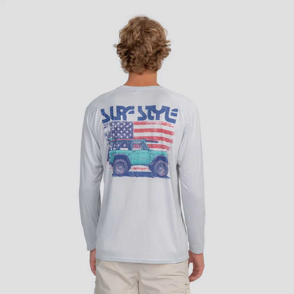 Americana Coastal Bronco PFG Long-Sleeved Tee