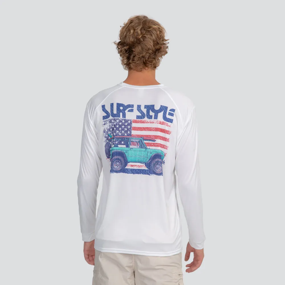 Americana Coastal Bronco PFG Long-Sleeved Tee