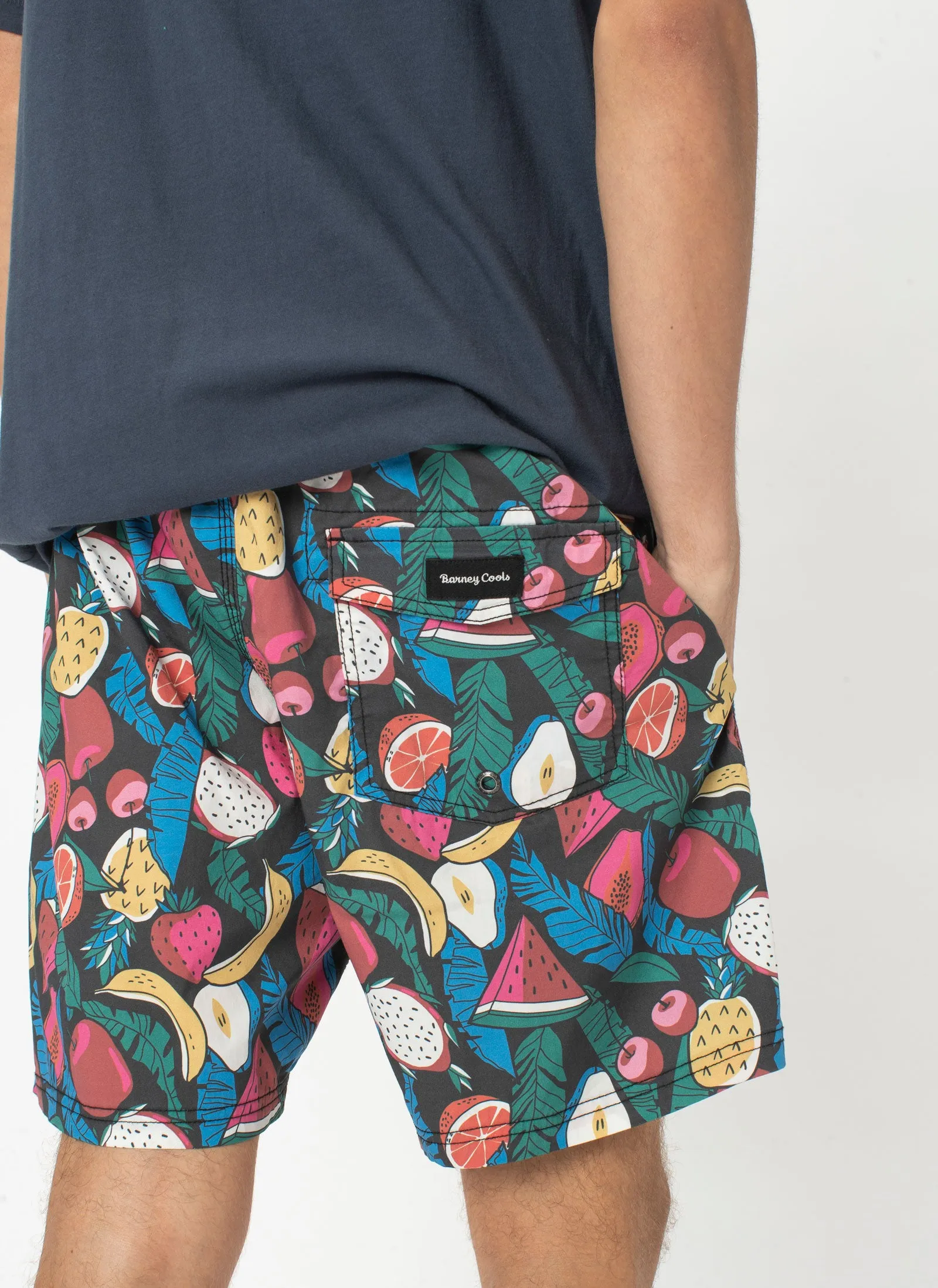 Amphibious 17" Swim Short Black Fruits