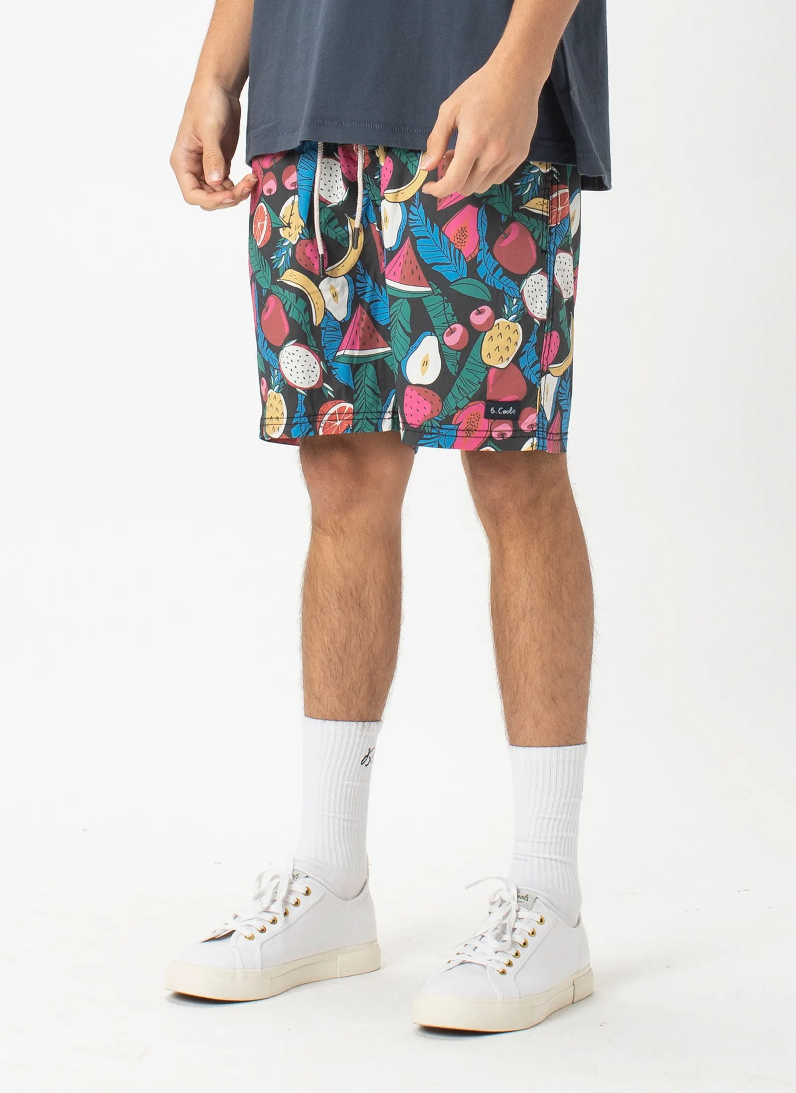 Amphibious 17" Swim Short Black Fruits