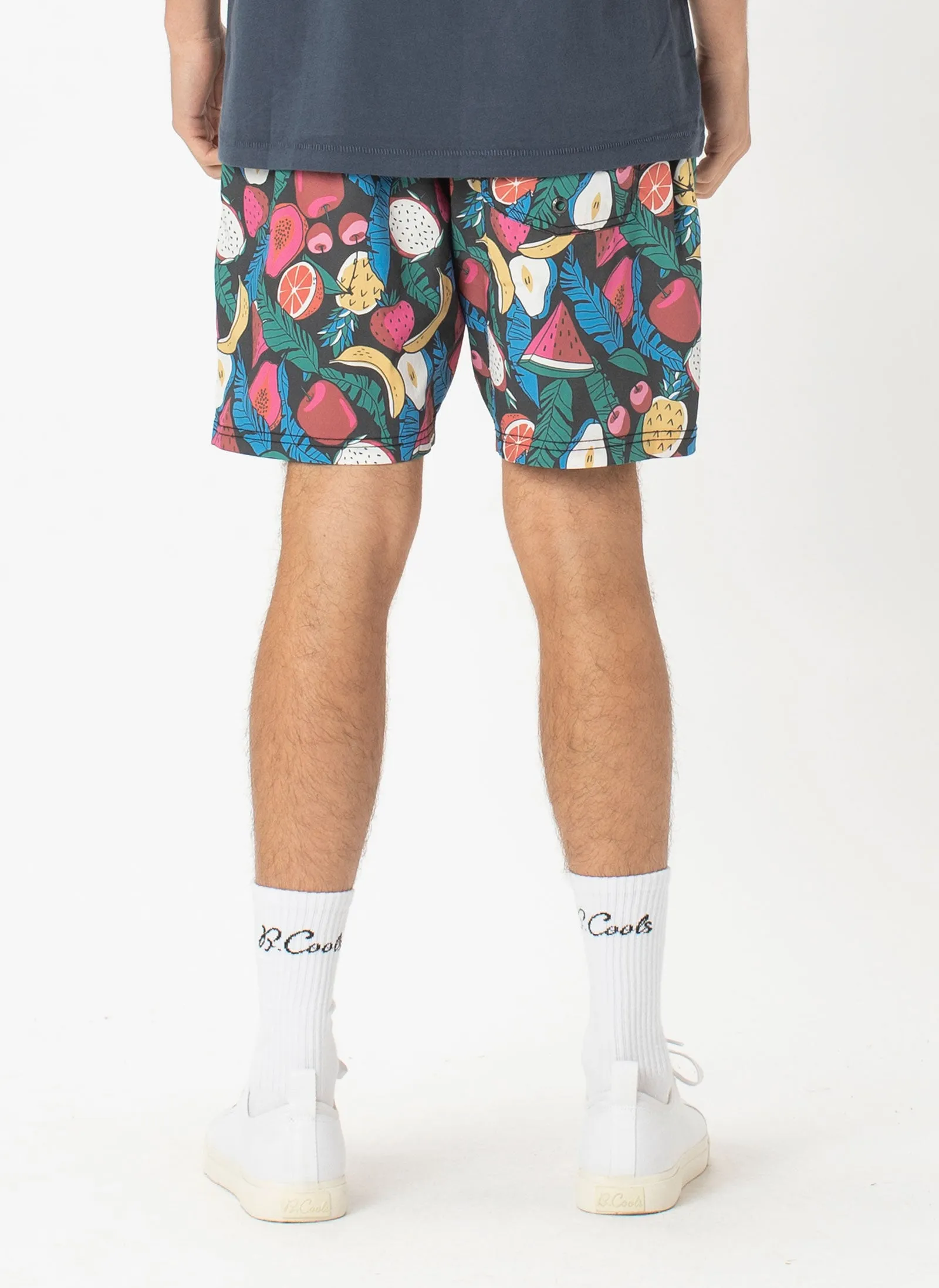 Amphibious 17" Swim Short Black Fruits
