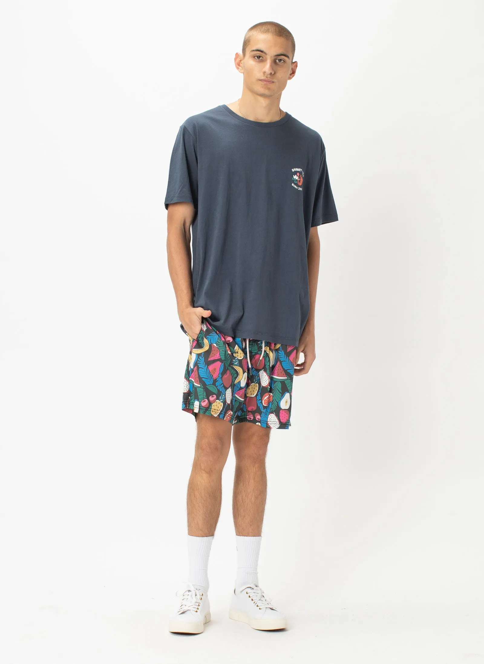 Amphibious 17" Swim Short Black Fruits