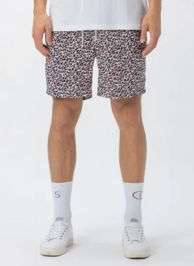 Amphibious 17" Swim Short White Leopard