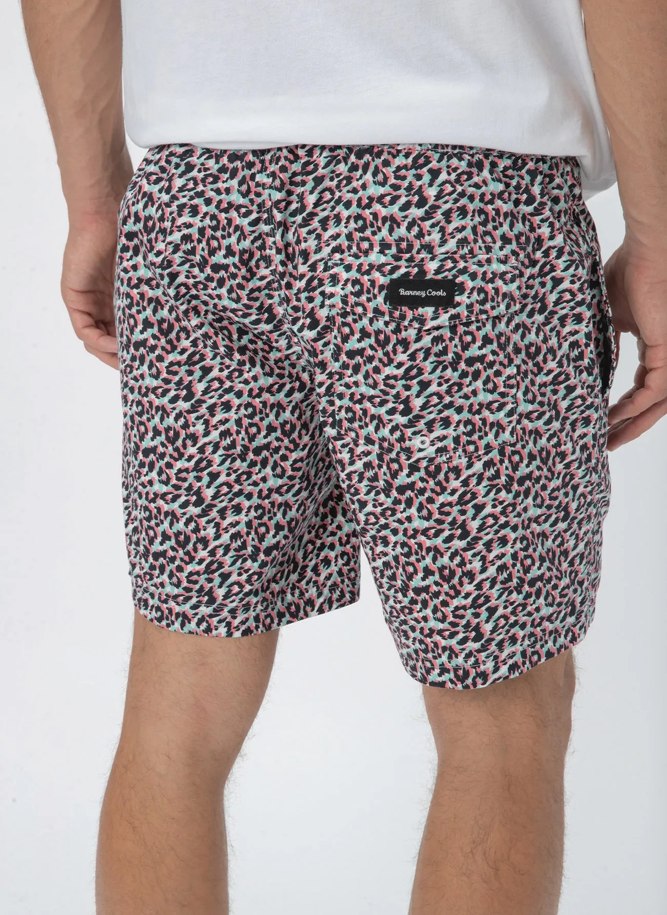 Amphibious 17" Swim Short White Leopard