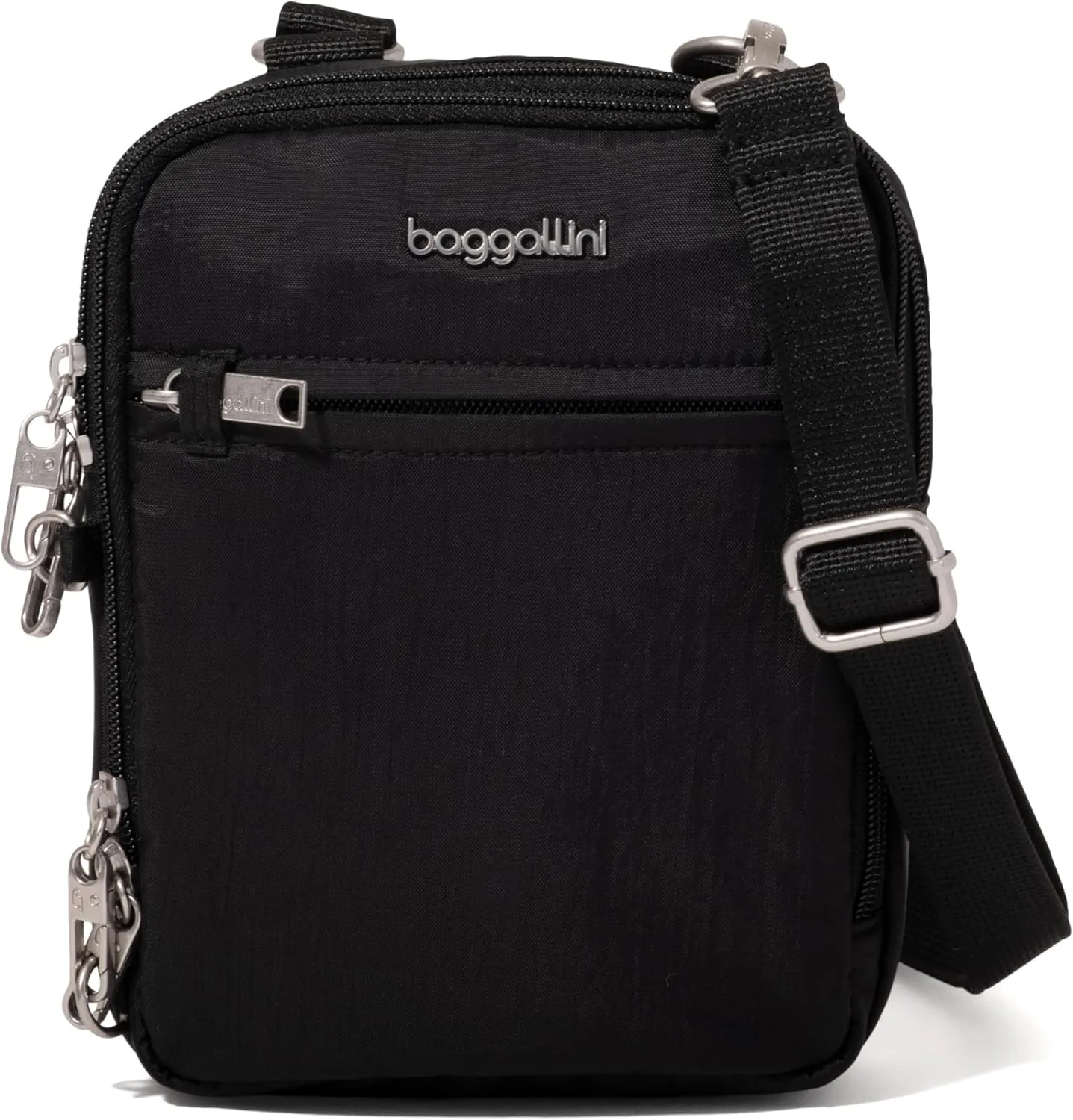 Baggallini Securtex Anti-theft Mini Everything Crossbody Bag, 6.3"x8.25" Rfid, Locking Zippers & Cut-resistant Strap