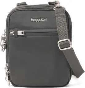 Baggallini Securtex Anti-theft Mini Everything Crossbody Bag, 6.3"x8.25" Rfid, Locking Zippers & Cut-resistant Strap