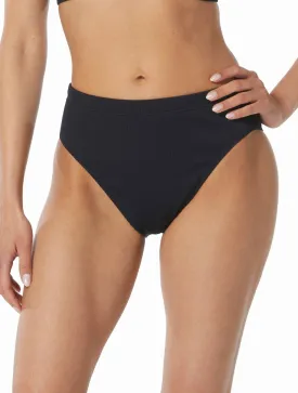 Beach House Sport: Solid Ribbed Bethany High Waist Bikini Bottom