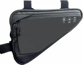 Bike Frame Storage Bag, Water Resistant Bicycle Triangle Bag with Two Side Pockets, Reflective Under Seat Tool Accessories Pouch, Front tube Bag for Mountain Road Bike, MTB, 2L