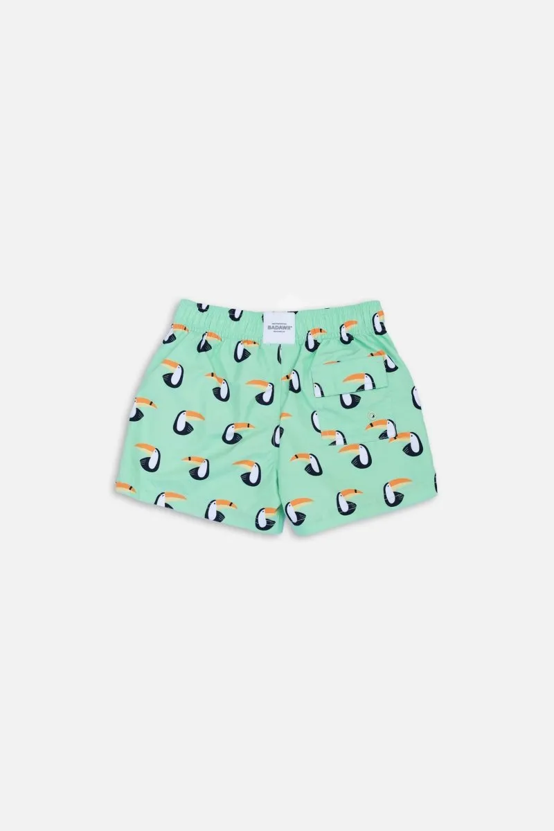 BOY SWIM SHORTS - Toucan Paradise