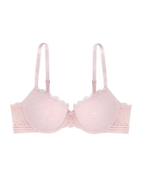 D01301N Pink Sienna Lace Molded Underwire Bra