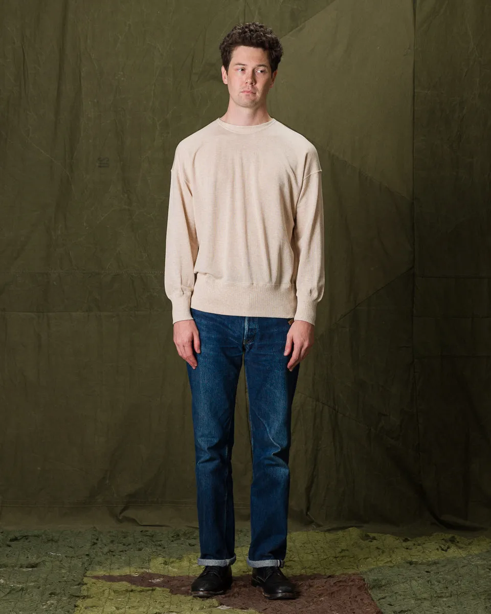 Extra Cotton Jersey Crewneck L/S - Ecru