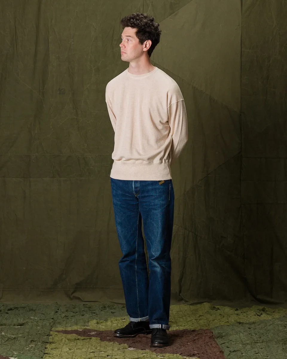 Extra Cotton Jersey Crewneck L/S - Ecru