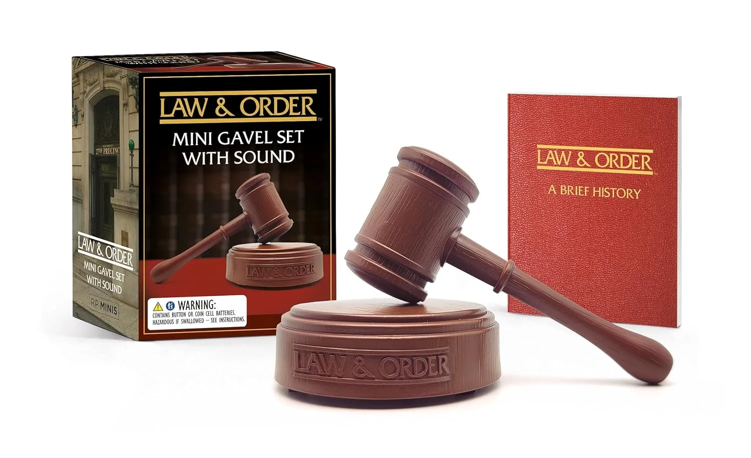 Law & Order: Mini Gavel Set with Sound (RP Minis) Paperback  October 3, 2023