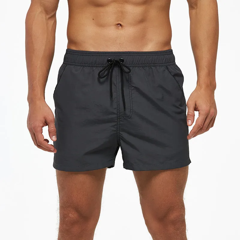 Luexco Men's Quick Dry Shorts Zip Pocket Mesh Drawstring