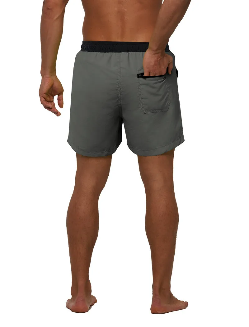Luexco Men's Quick Dry Shorts Zip Pocket Mesh Drawstring
