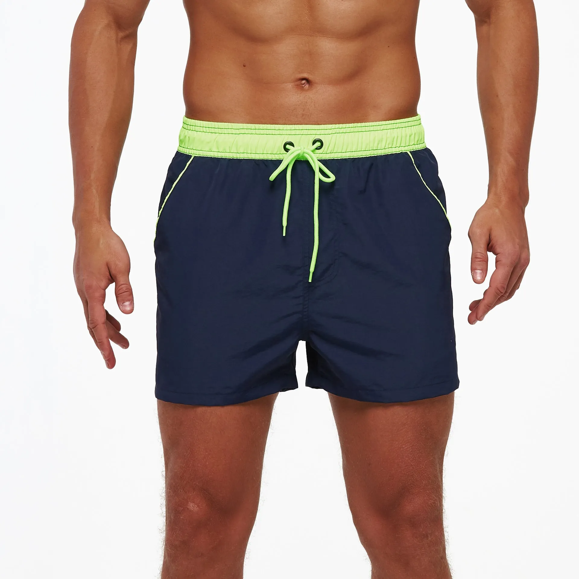 Luexco Men's Quick Dry Shorts Zip Pocket Mesh Drawstring