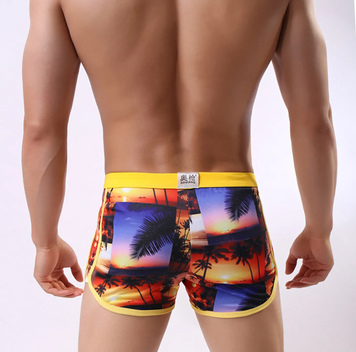 Men's Retro Gym Shorts Sunset Trunks Boxers