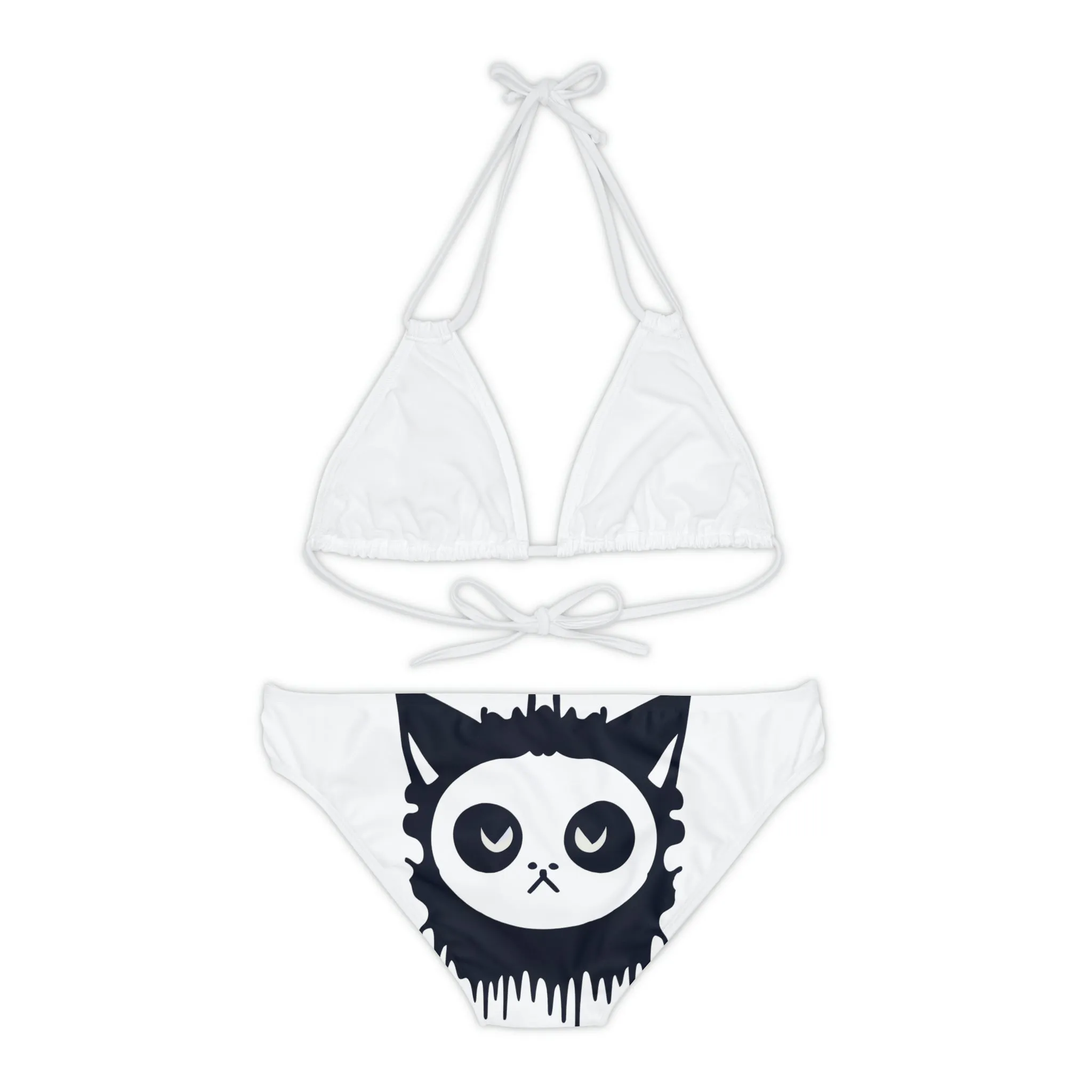 MEOW Rave Cat - Strappy Bikini Set (AOP)