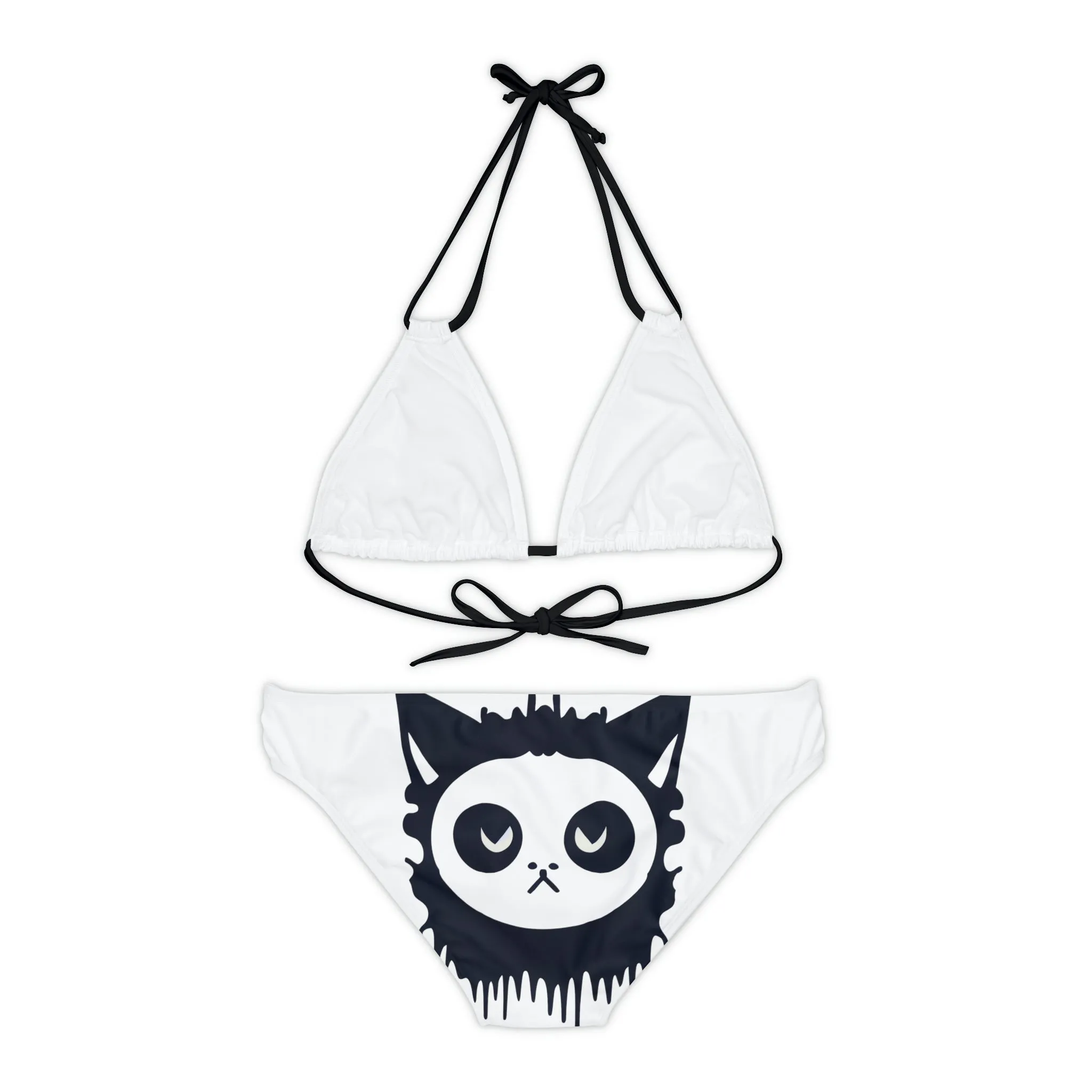 MEOW Rave Cat - Strappy Bikini Set (AOP)