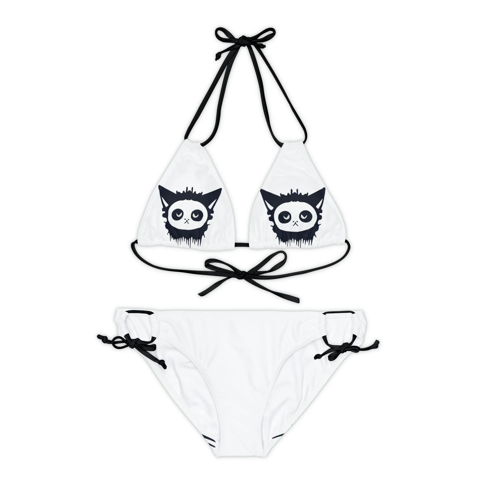 MEOW Rave Cat - Strappy Bikini Set (AOP)