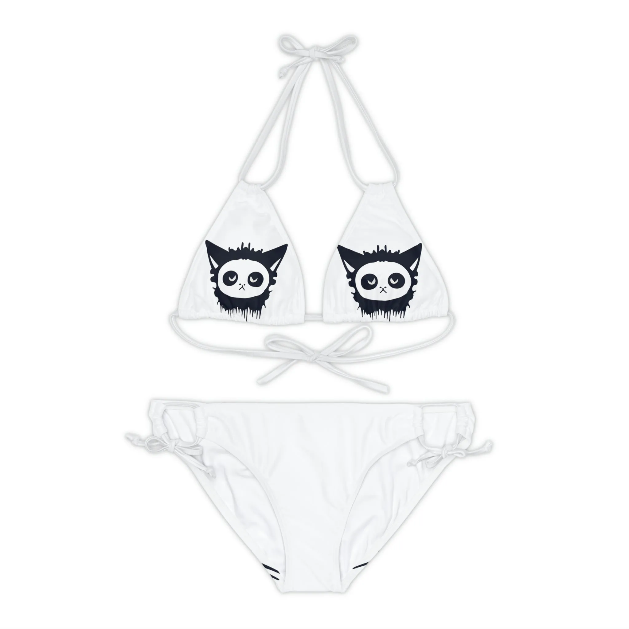 MEOW Rave Cat - Strappy Bikini Set (AOP)