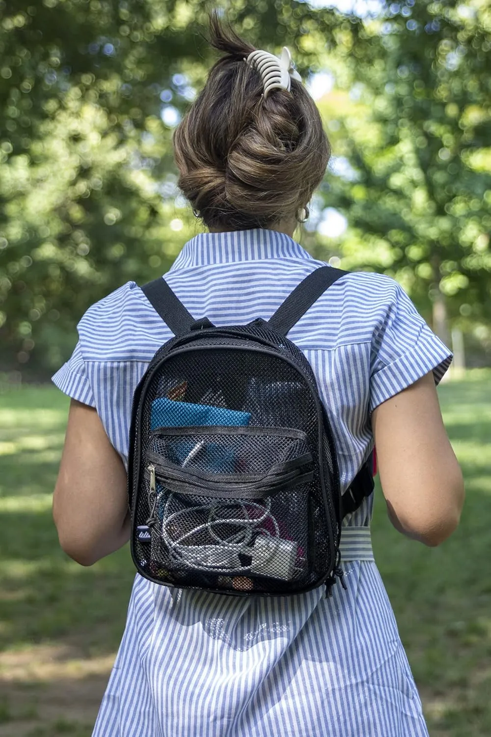 Mini Mesh Backpack for Women, Girls for School, Beach Toys, Pool, Swimming Gear; Mini Transparent Backpacks