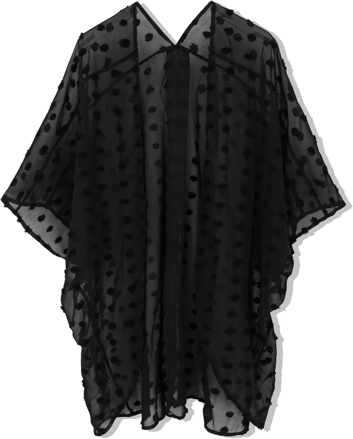 Moss Rose Women's Beach Kimono Coverup Sheer Chiffon Cover Ups, Casual Loose Open Front Cardigan Tops