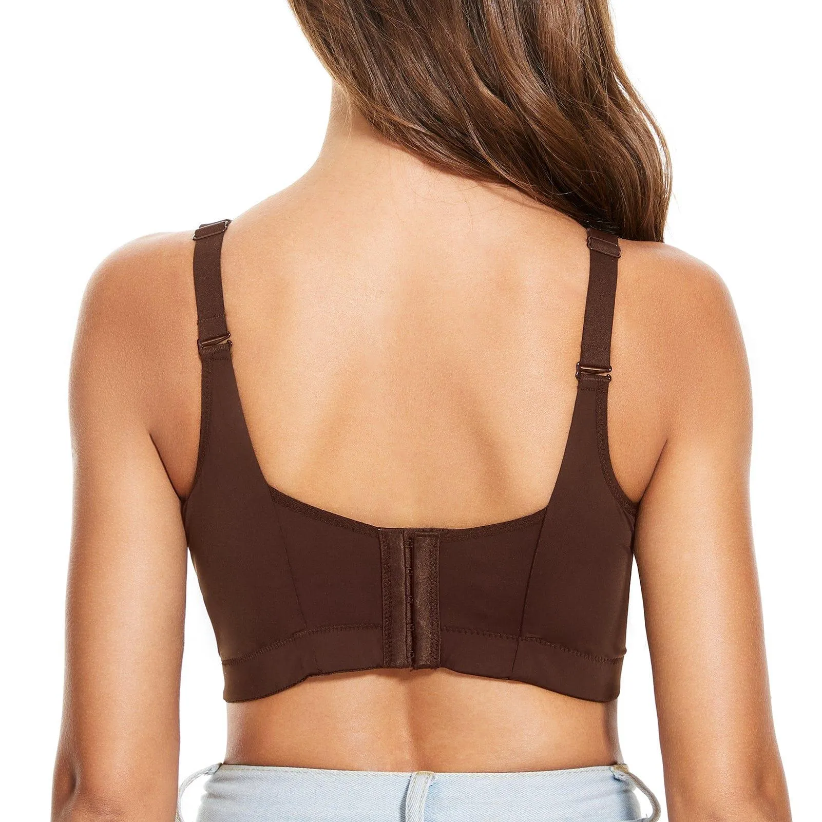 "Add One Cup" Push Up Bra Underwire Corset Top Bustier-Cocoa