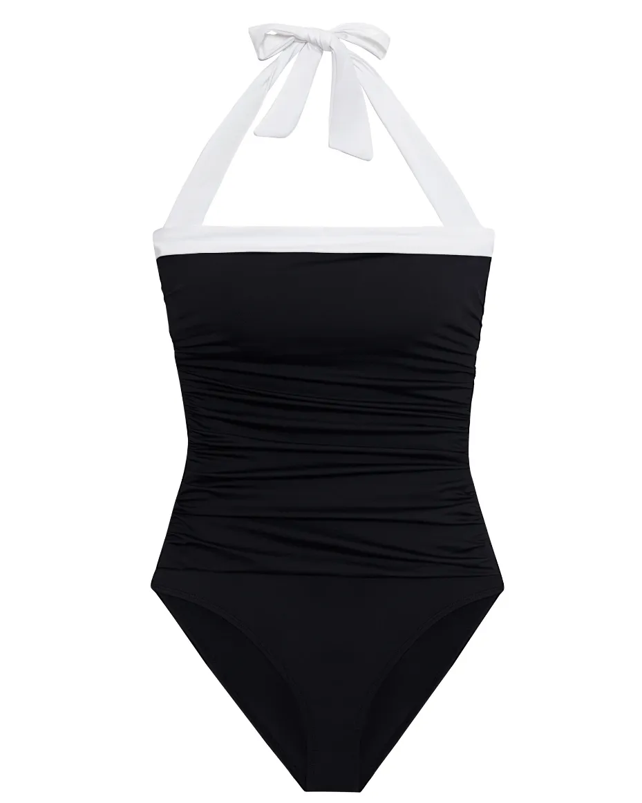 Ralph Lauren Bel Air Shirred Bandeau Swimsuit