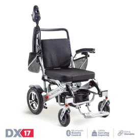 Rubicon DX17 - Automatic Folding & Unfolding Portable Electric Wheelchair: Collapsible, Lightweight & All Terrain | Dual Motor Power Wheelchair