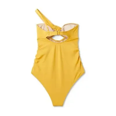 Shade & Shore Women's One Piece Swimsuit Asymmetric One Shoulder Swimwear