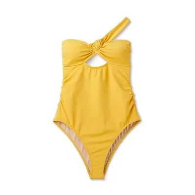 Shade & Shore Women's One Piece Swimsuit Asymmetric One Shoulder Swimwear
