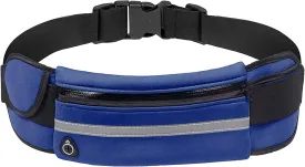 Slim Running Belt, Waterproof Fanny Pack for Men,Phone Holder for Running,Reflective Waist Bag for Men,Runners Belt Pouch,Money Belt,Waist Pack for Running Camping Workout Travel