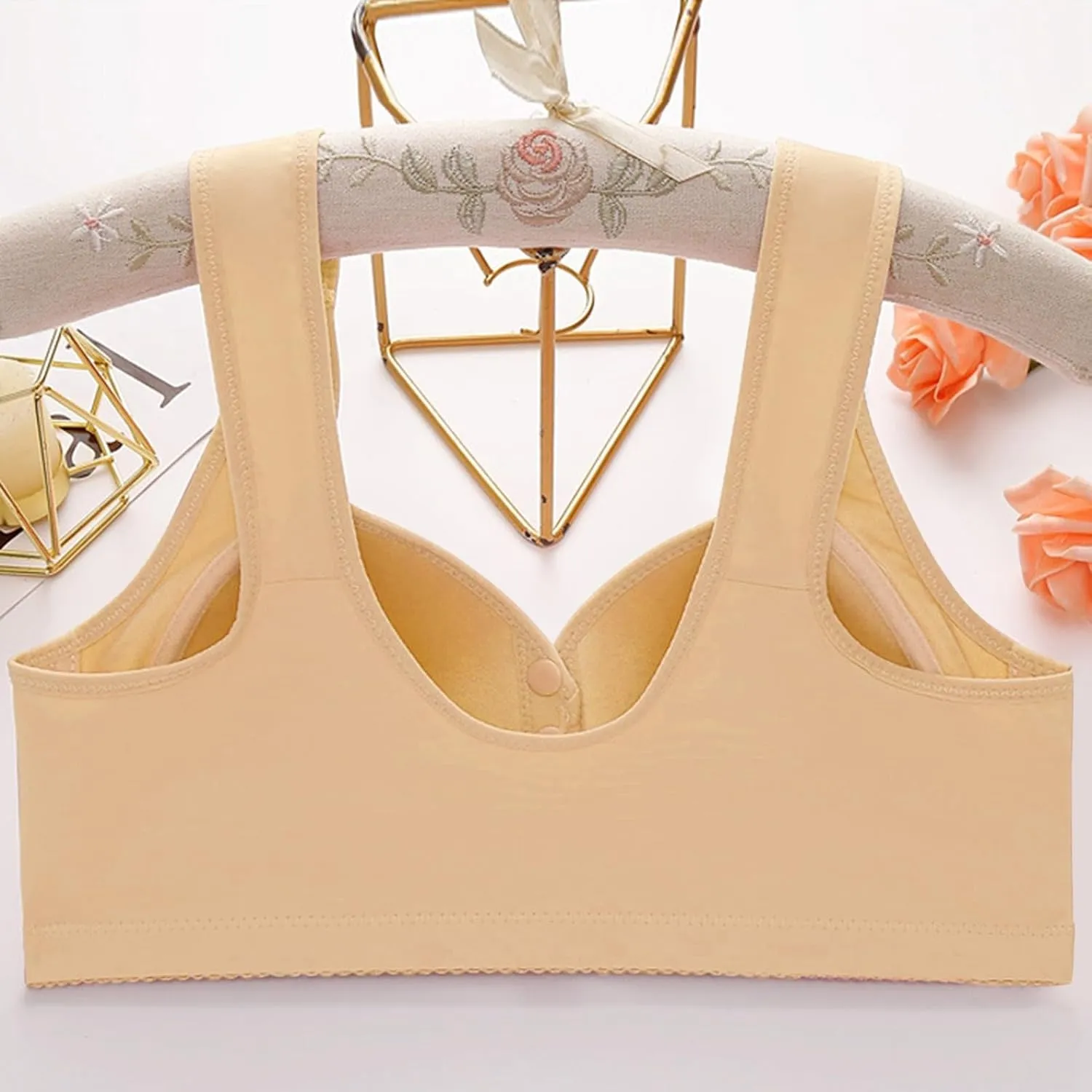 Sports Bras for Women Padded Smoothing Convertible Bra Jacquard Push up Comfort Bralettes V Neck Racerback Crop Top