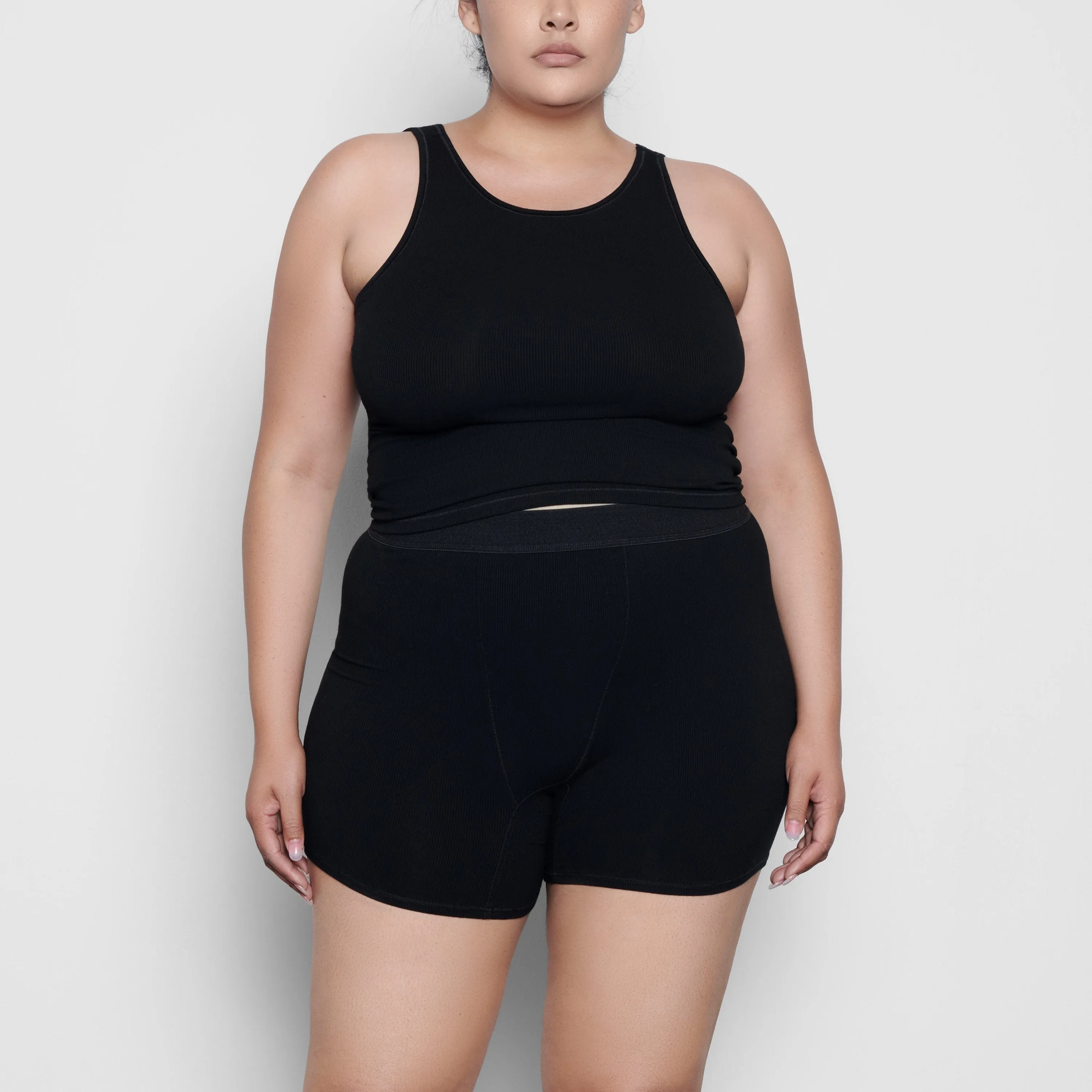 SUMMER SLEEP RIB BOXER | ONYX