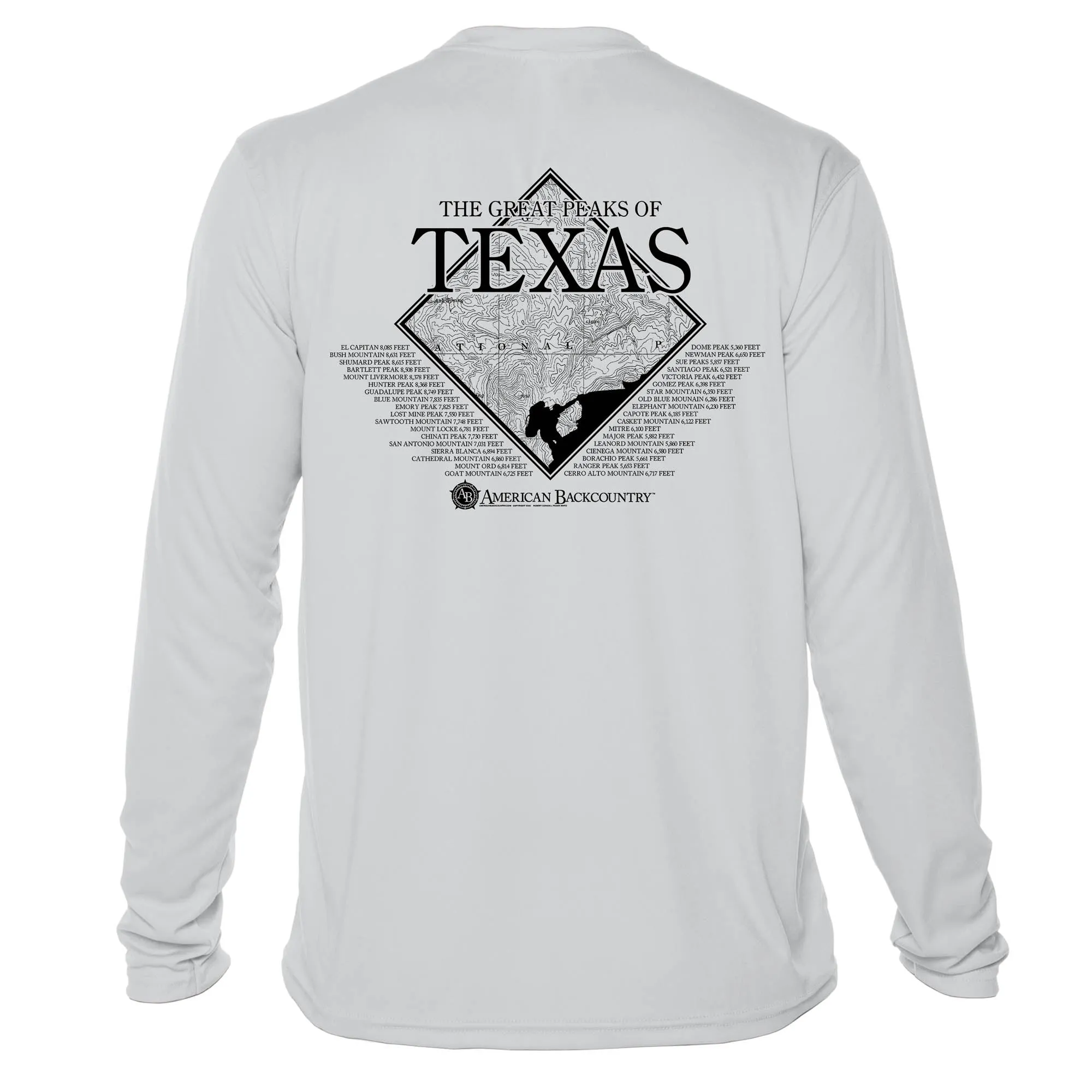 Texas Diamond Topo Long Sleeve Microfiber Men's T-Shirt