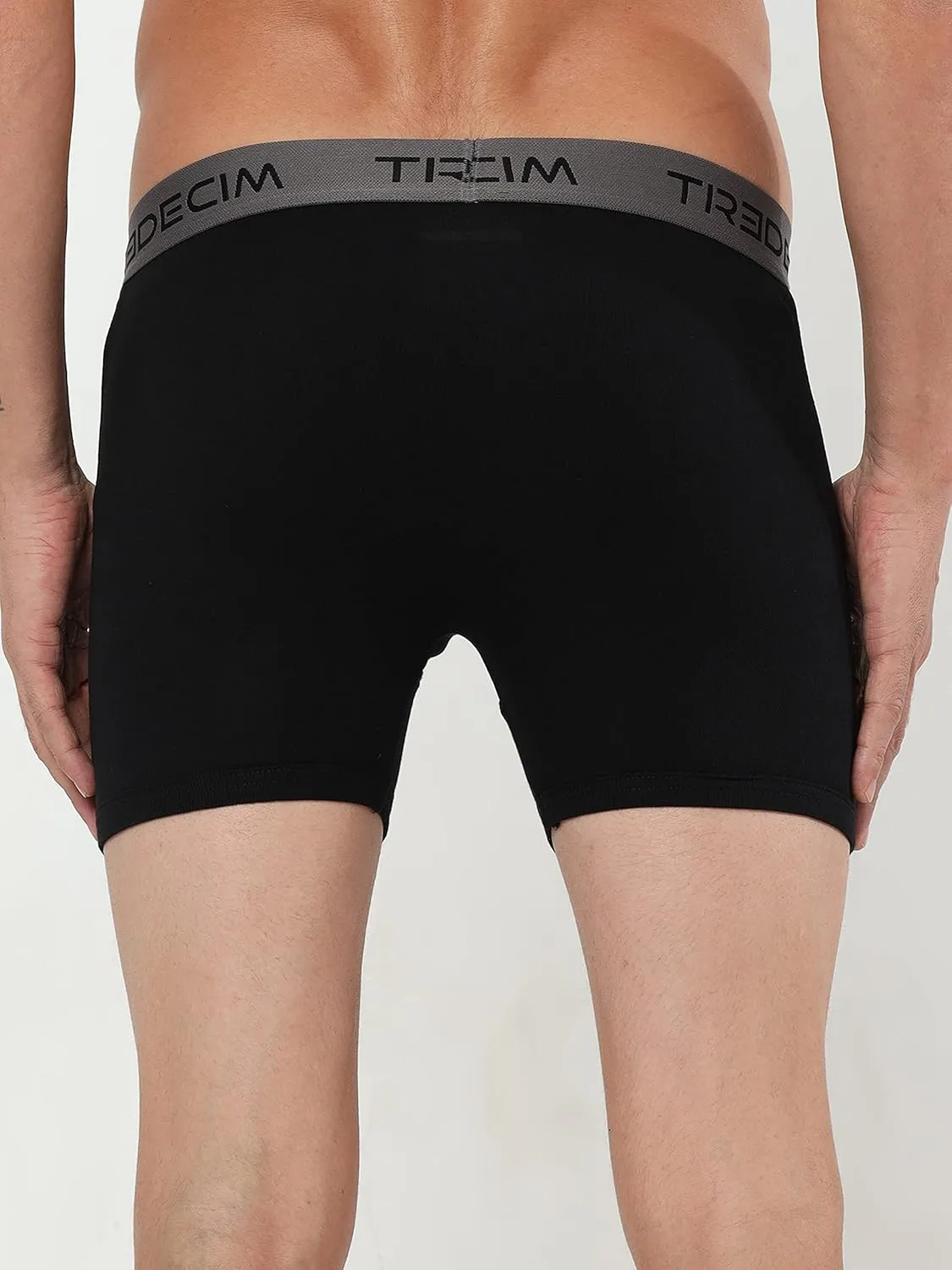 TREDECIM Men's 100% Organic Cotton Rib Boxers Briefs Underwear 3-Pack