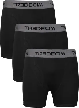 TREDECIM Men's 100% Organic Cotton Rib Boxers Briefs Underwear 3-Pack