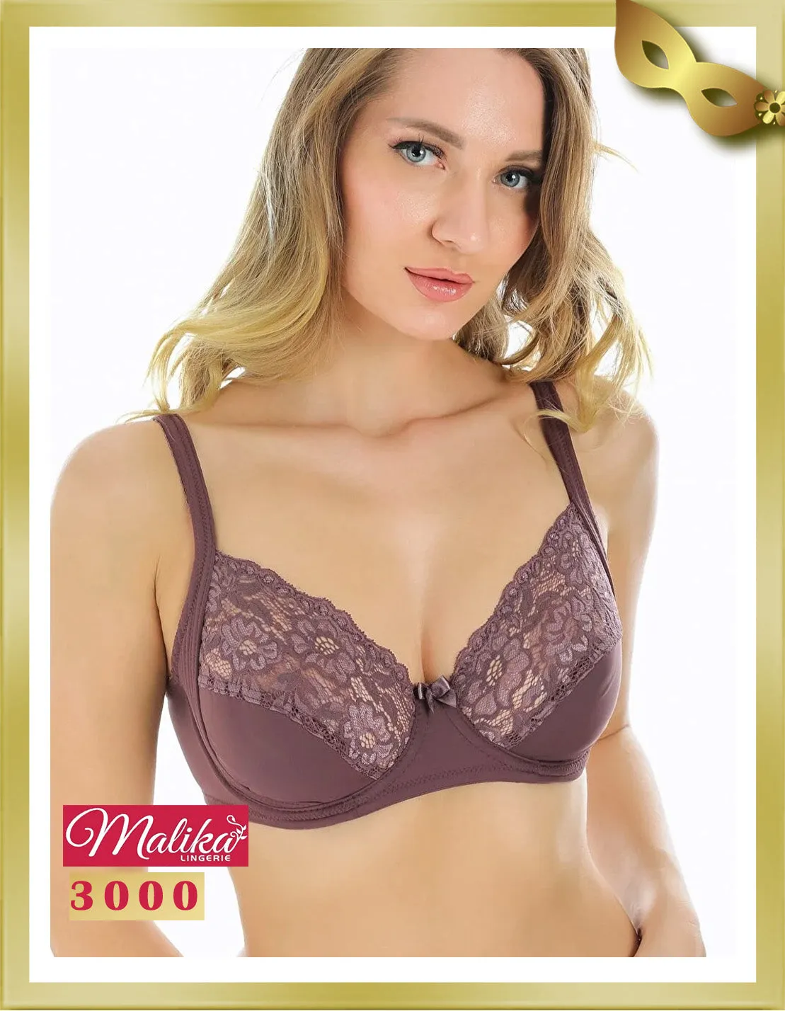 Underwire Lace Minimizer Bra 3000