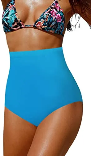 Upopby High-Waisted Belly Control Bikini Bottom