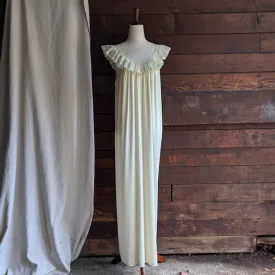Vintage Cream Colored Lace Maxi Nightgown