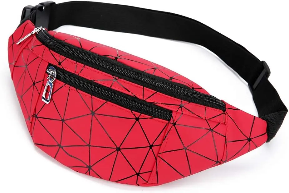 Waist Bag for Women & Men Holographic Fanny Pack Bum Bag with Adjustable Belt.